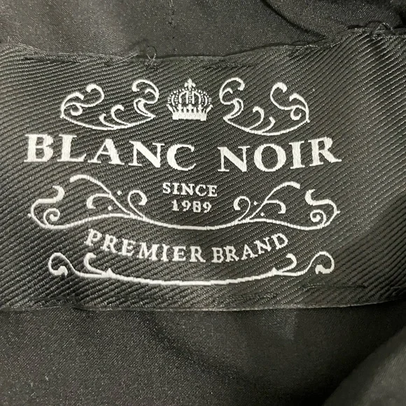 BLANC NOIR Leather Suede Sleeveless Peplum Bustier Top Sweetheart Neckline Black - Picture 7 of 8